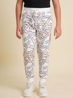 Jack & Jones Junior - Jack and Jones Junior Boys Typographic White Joggers