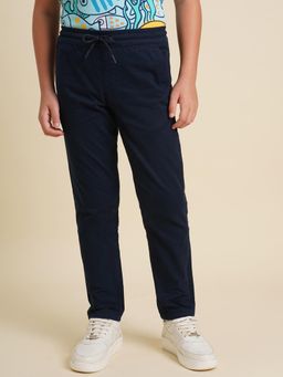 Jack & Jones Junior - Jack and Jones Junior Boys Solid Blue Trouser
