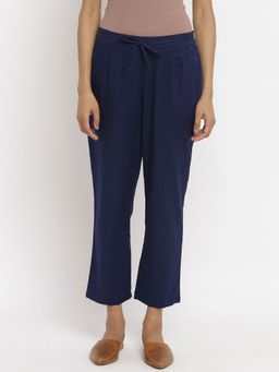 Folksong - Indigo Solid Straight Pants