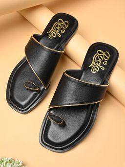 ROCIA - Black Women Stylish One Toe Flats