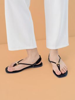 ROCIA - Black Women Casual Flat Sandals