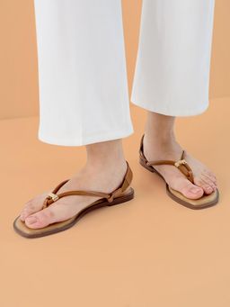 ROCIA - Tan Women Casual Flat Sandals