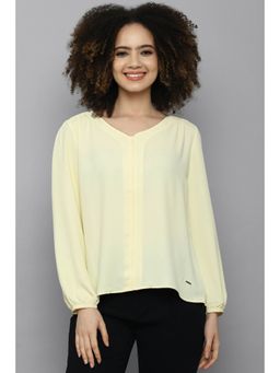 Allen Solly - Women Solid Yellow Top