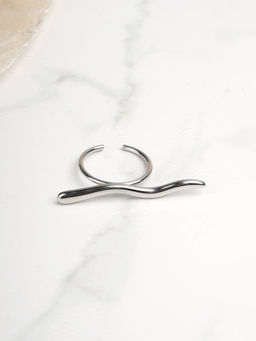 Palmonas - Delicate Wave Silver Ring for Womens