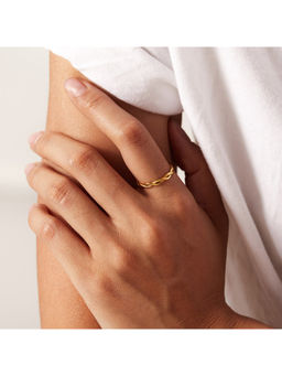 Palmonas - Gold Tone Entwined Ring for Womens (6)