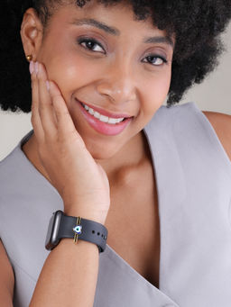 Palmonas - 925 Sterling Silver Sweetheart Evil Eye Gold Watch Charm for Womens