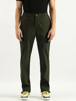 United Colors of Benetton - Men Green Polyester Straight Fit Trackpant