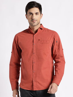WILDCRAFT - Men Java 2 Pockets Cargo Shirt - Rust