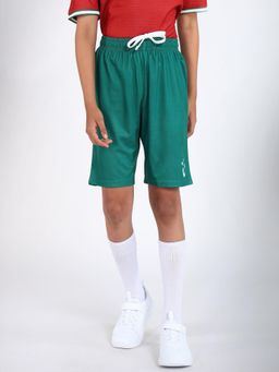 UMILDO - Boys Green Solid Drawstring Sports Shorts