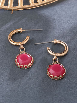 Accessorize London - Women's pink Willow Mini Stone Fancy Drop Earring