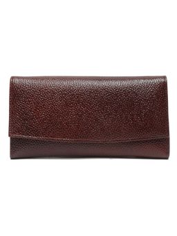 Teakwood - Brown Texture Women Two Fold Wallet