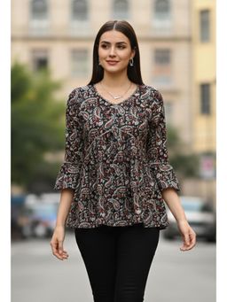 Rajnandini - Womens Multicolor Pure Cotton Jaipuri Printed Tunic