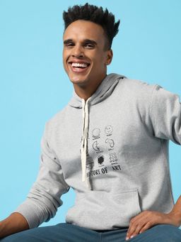 Campus Sutra - Men Printed Hooded Sweatshirt