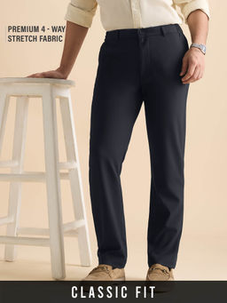 The Souled Store - Super Azure Blue Men Casual Trouser