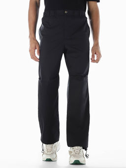 Jack & Jones - Men Solid Relaxed Fit Black Casual Trouser