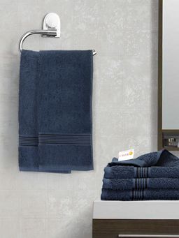 KOPA - 6Pc Quick Dry 100% Cotton Soft Terry Towel -2Pc Hand, 4Pc Face D'Ross Solid