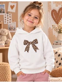 Nusyl - Girl White Cute Things Text Printed Hoodie