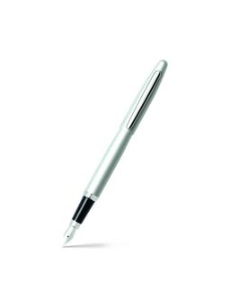 Sheaffer - Vfm A9400 Strobe Silver With Nickel Plate Trim Fine Nib Fountain Pen