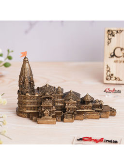 eCraftIndia - Golden Ram Mandir Ayodhya Model Authentic Designer Temple Gold
