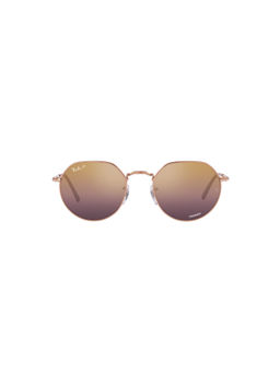 Ray-Ban - Rose Gold Sunglasses (0RB3565-Irregular-Gold Frame-Red Lens-51: 53 mm)