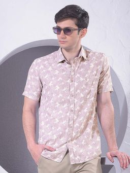 CRIMSOUNE CLUB - Men Purple Printed Shirt