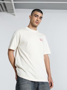 Puma - Graphics Drive-In Relaxed Fit Mens White T-Shirt