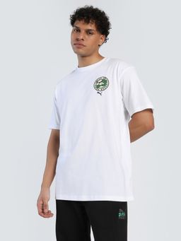 Puma - Super Graphics Relaxed Fit Mens White T-Shirt