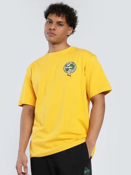 Puma - Super Graphics Relaxed Fit Mens Yellow T-Shirt