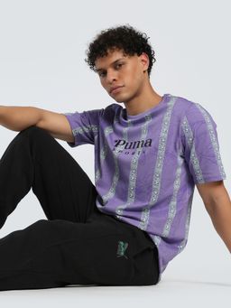 Puma - Super Aop Mens Purple T-Shirt