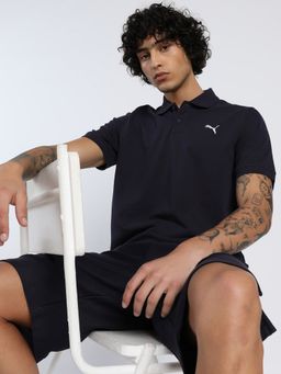 Puma - Pique Mens Blue Polo T-Shirt