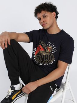Puma - Graphics Execution Mens Blue T-Shirt