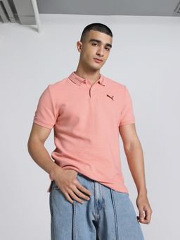 Puma - Wardrobe Ess Ottoman Mens Pink Polo T-Shirt