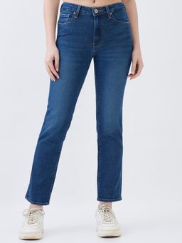 Spykar - Mid Blue Slim Fit Mid Rise Jeans for Women