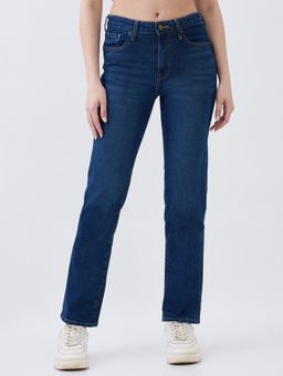 Spykar - Dark Blue Slim Fit Mid Rise Jeans for Women