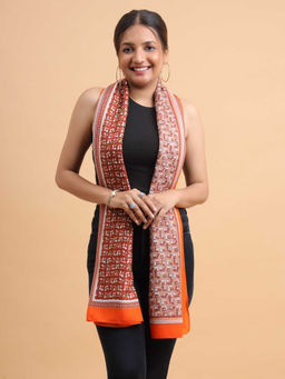 Moda Chales - Women Multi-Color Dual-Tone Printed Soft Viscose Cotton Long Scarf