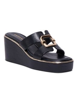 ERIDANI - Beatrix Buckle Wedges Black