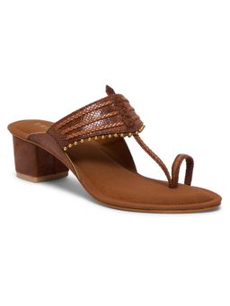 ERIDANI - Mira Kolhapuri Heels Tan