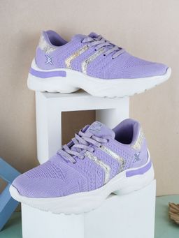 Carlton London - Women Lavender Woven Design Sneakers