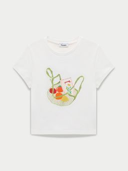 Pomelo - Fruit Basket Graphic Print Short Sleeve Tee White