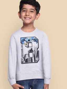Kidsville - Batman Printed Grey Sweatshirt For Boys