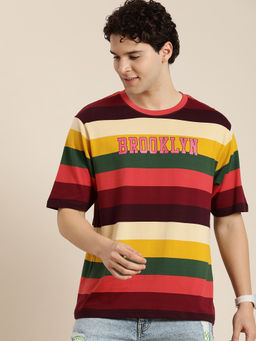 DILLINGER - Multi-Color Striped Oversized T-Shirt