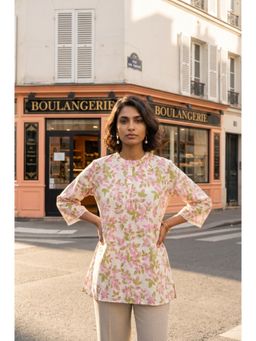 W - Off White Pure Cotton Lace Work Tunic