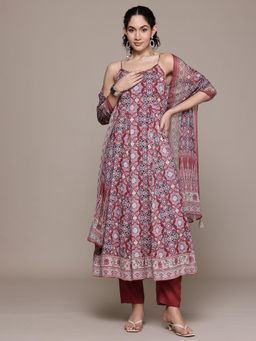 Aarke Ritu Kumar - Floral Sleeveless Kurta Pant With Dupatta
