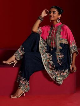 Libas Art - Floral Printed Straight Kurta With Palazzo