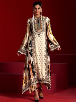 Libas Art - Embroidered Straight Kurta With Pant