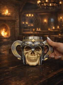 Smokey Cocktail - Creative Skull Face Beer Mug (C)