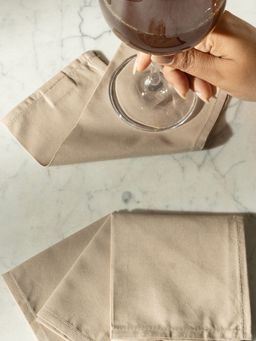 Maspar - 100% Cotton Soft & Absorbent Cocktail Napkins (Pack Of 8)