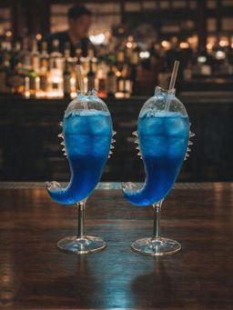 Smokey Cocktail - Handcrafted Fish Shape Cocktail Glass (Pack Of 2)