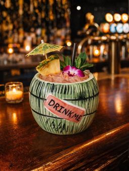 Smokey Cocktail - Drink Me Ceramic Tiki Cocktail Glass (Pack Of 4)