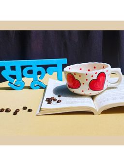 TheYUGO - Heart & Polka Cappuccino Cup (L)